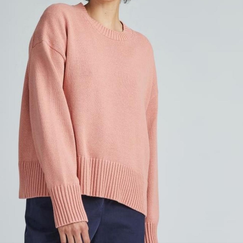 Everlane Women's Pink Jumper organic cotton sweater